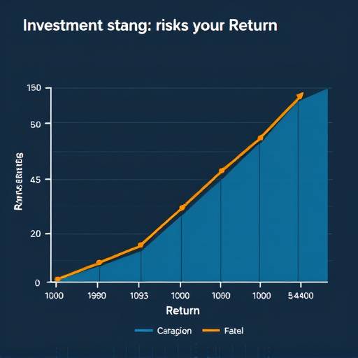 Investment Risk vs. Return Graph showing different risk profiles and associated returns