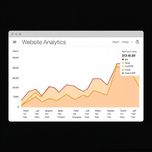 Website Analytics: A graph showing website traffic and user engagement metrics.